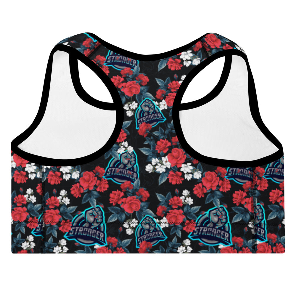 Stronger Floral Padded Sports Bra