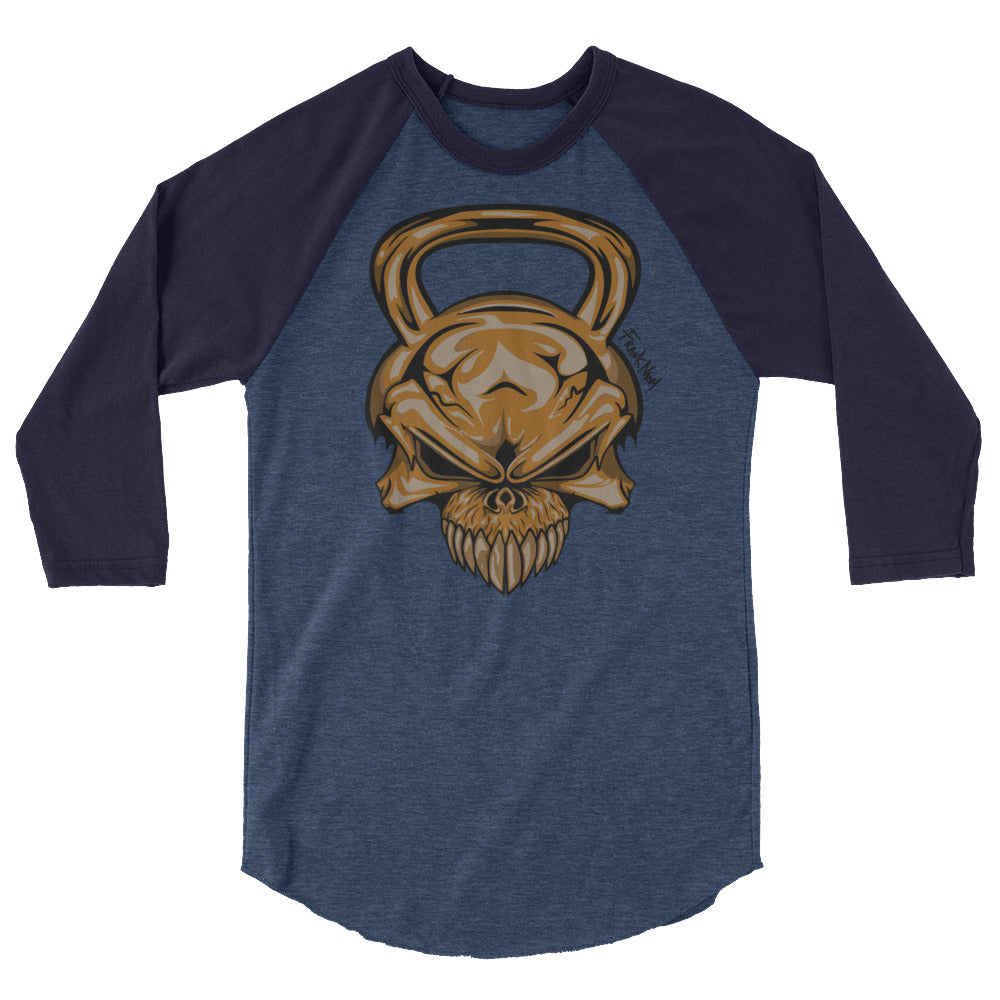 Kettle Skull 3/4 sleeve raglan shirt