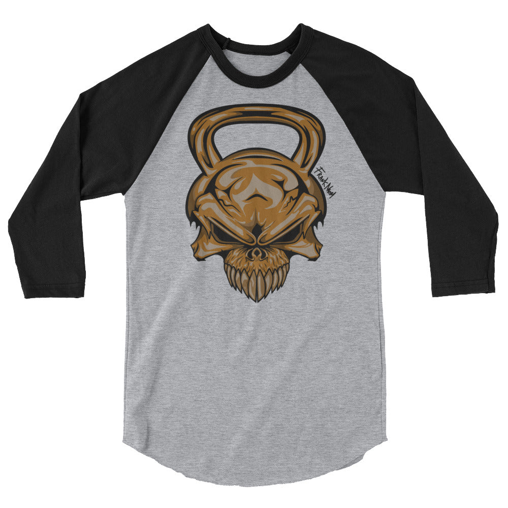 Kettle Skull 3/4 sleeve raglan shirt