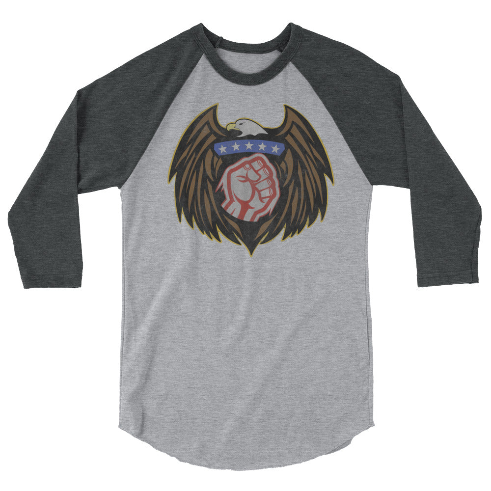 The "Red white and STRONGER" 3/4 sleeve raglan shirt