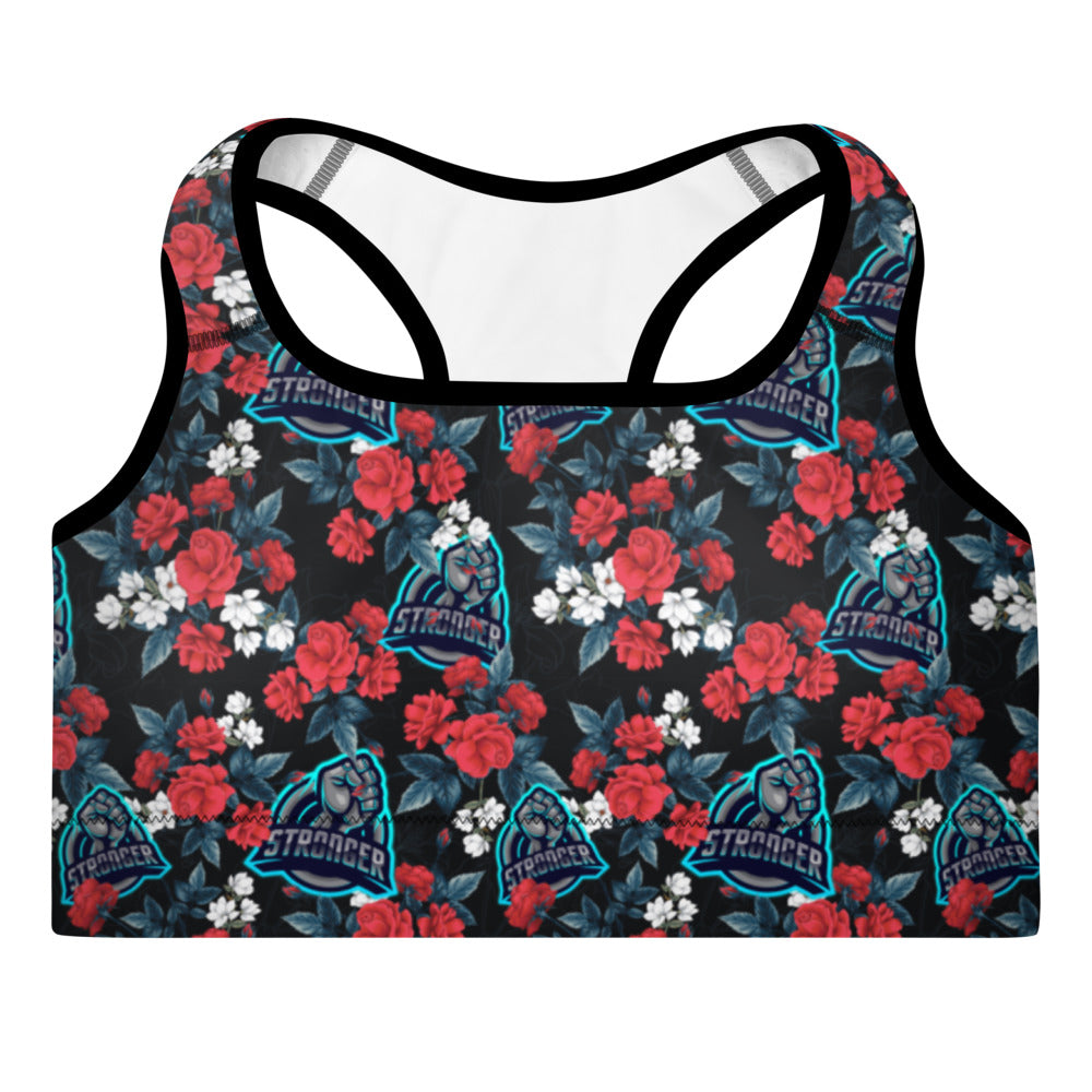 Stronger Floral Padded Sports Bra
