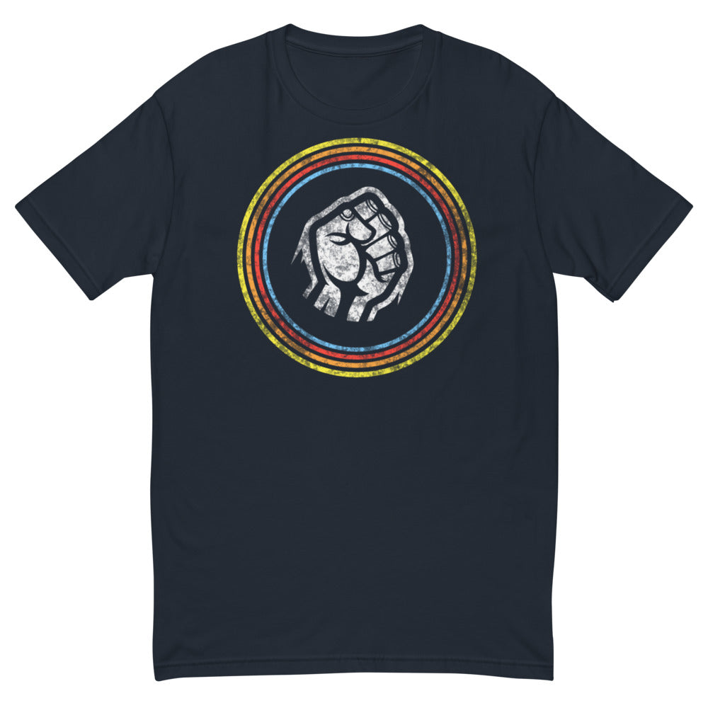 Retro Rings (Fitted) M Short Sleeve T-Shirt