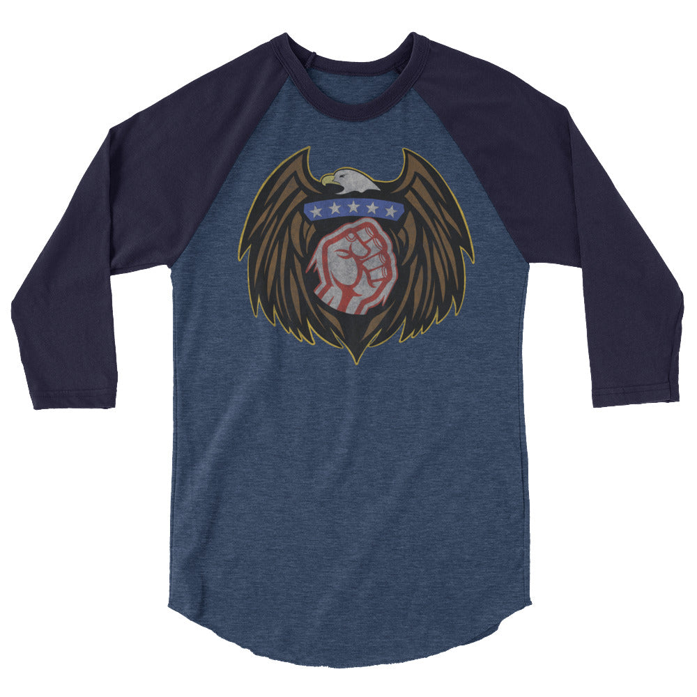 The "Red white and STRONGER" 3/4 sleeve raglan shirt