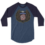 The "Red white and STRONGER" 3/4 sleeve raglan shirt