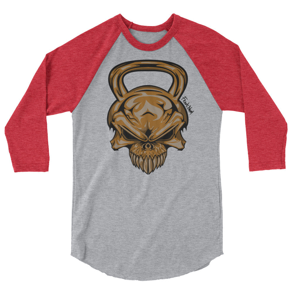 Kettle Skull 3/4 sleeve raglan shirt