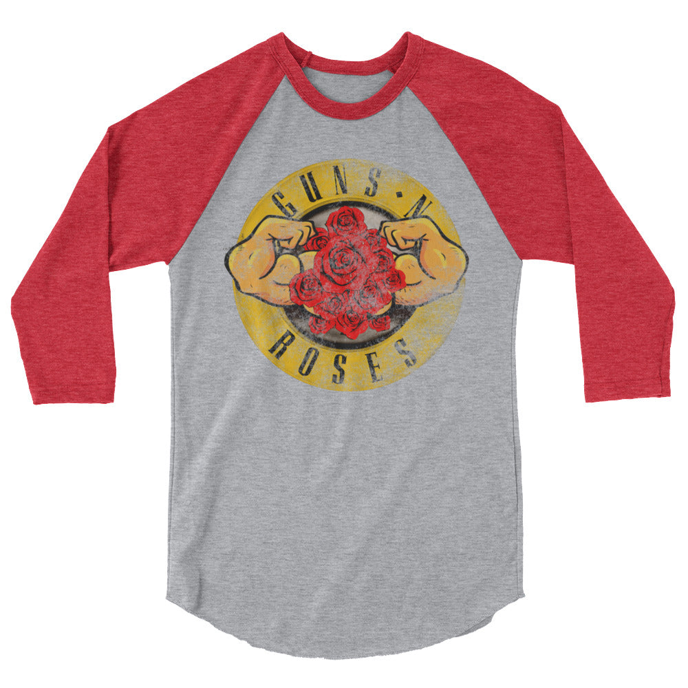 3/4 sleeve MUSCLES N ROSES raglan shirt