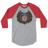 The "Red white and STRONGER" 3/4 sleeve raglan shirt