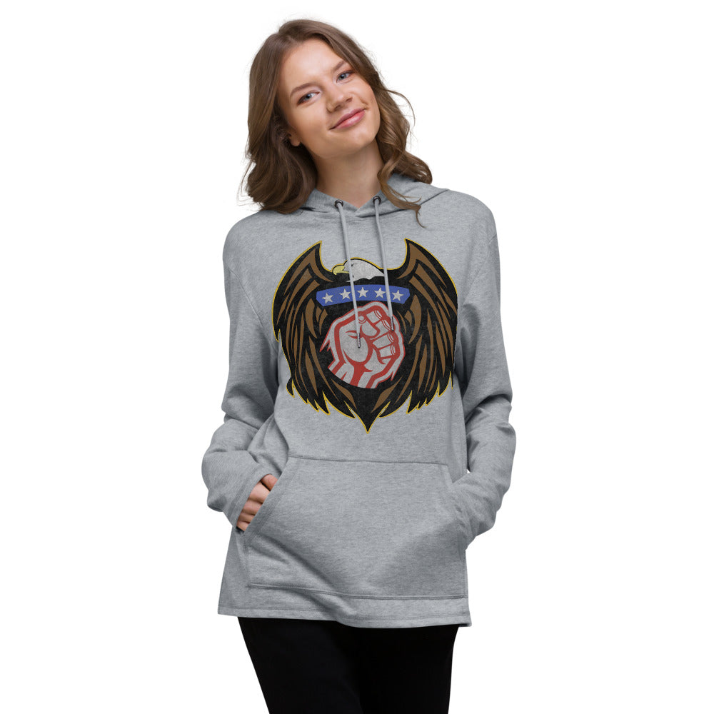 The RED WHITE and STRONGER Unisex Lightweight Hoodie