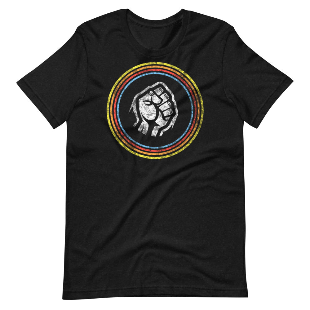Retro Rings (Fitted) Short Sleeve T-Shirt