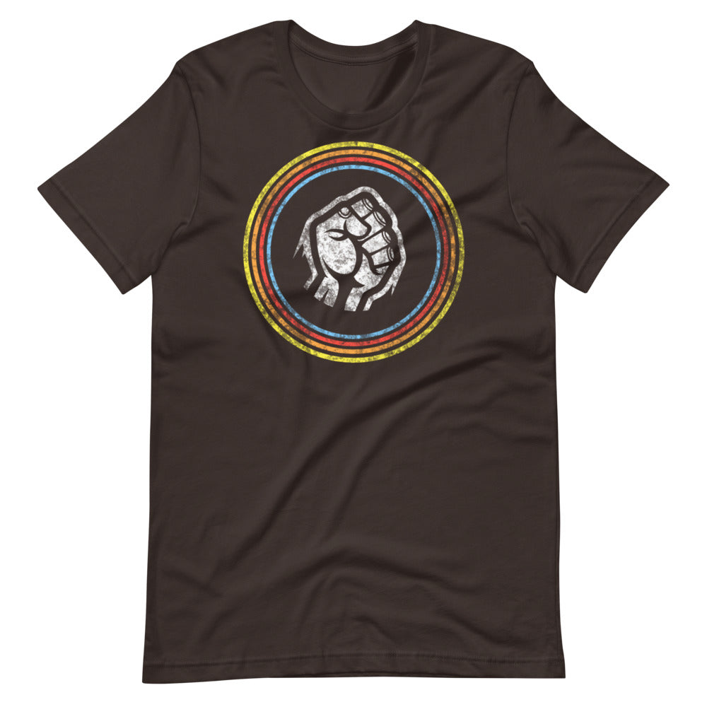 Retro Rings (Fitted) Short Sleeve T-Shirt