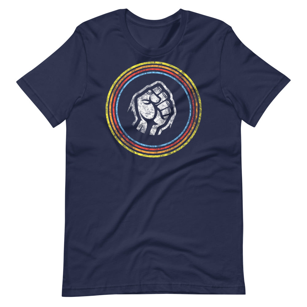 Retro Rings (Fitted) Short Sleeve T-Shirt