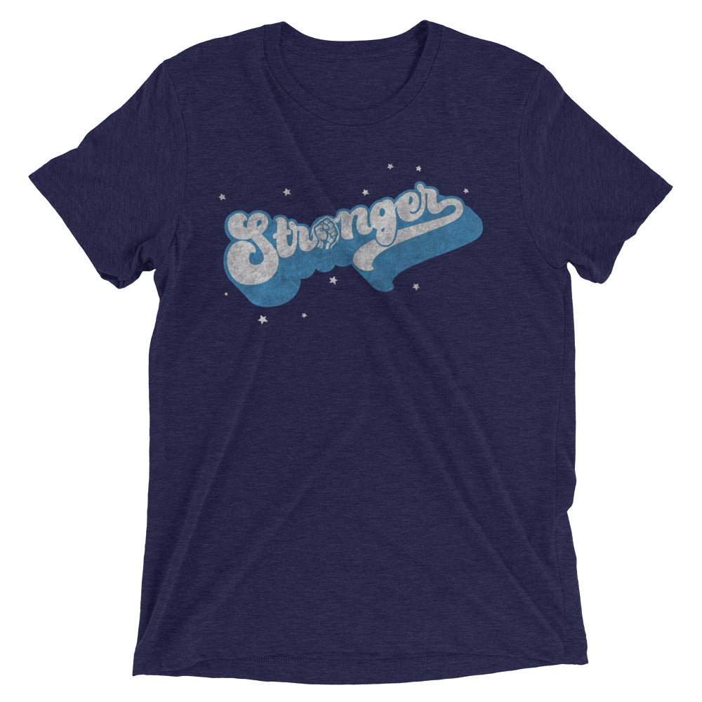 Retro Blue Star (fitted) Short sleeve t-shirt
