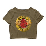 Women’s MUSCLES N ROSES Crop Tee