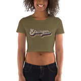 The "Retro Rainbow" Women’s Crop Tee