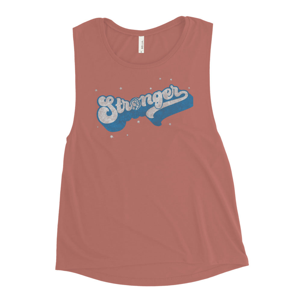 The Retro Blue" Ladies’ Muscle Tank